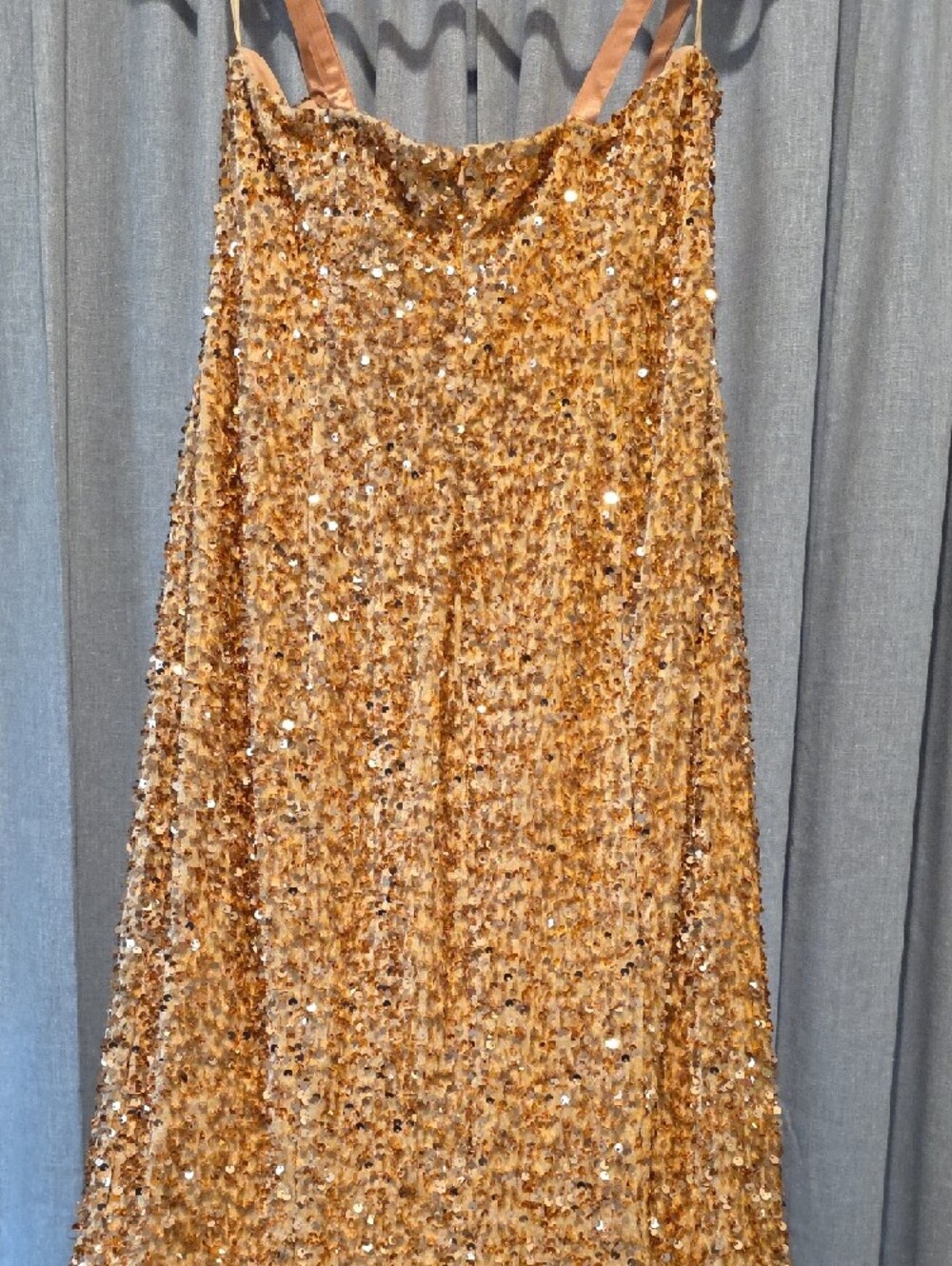Portia and Scarlett Gold Sequin Mermaid Prom Dress - Picture 10 of 16